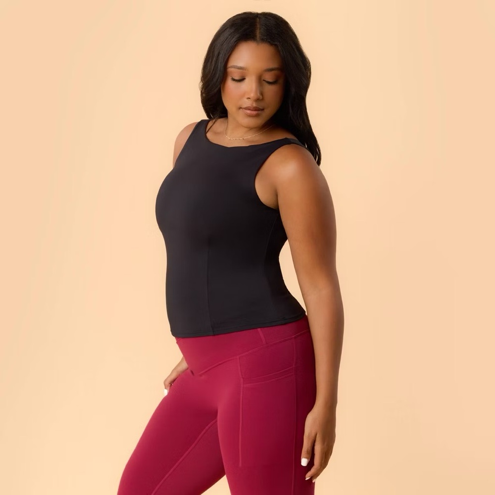 Blogilates Women's Boatneck Crisscross Tank Top - Black - Picture 6 of 11